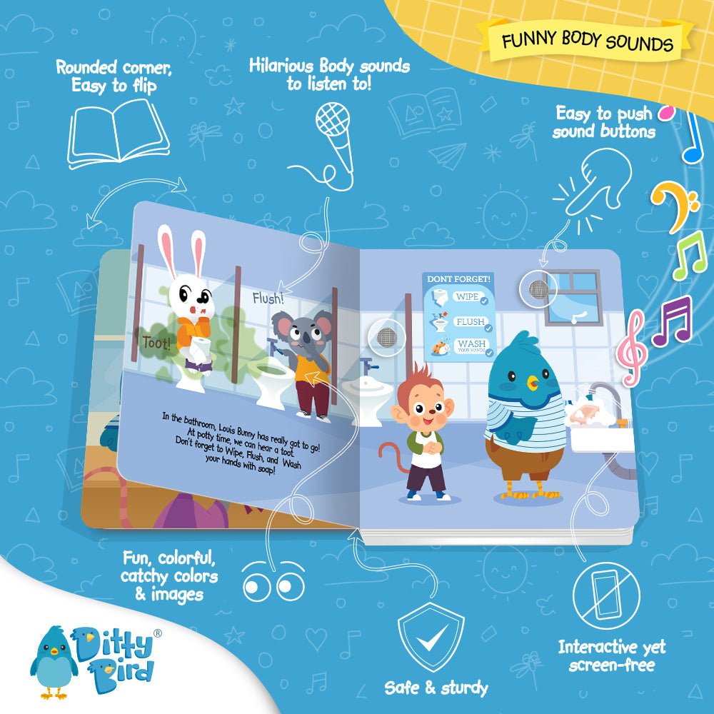 Ditty Bird Musical Books - Funny Body Sounds