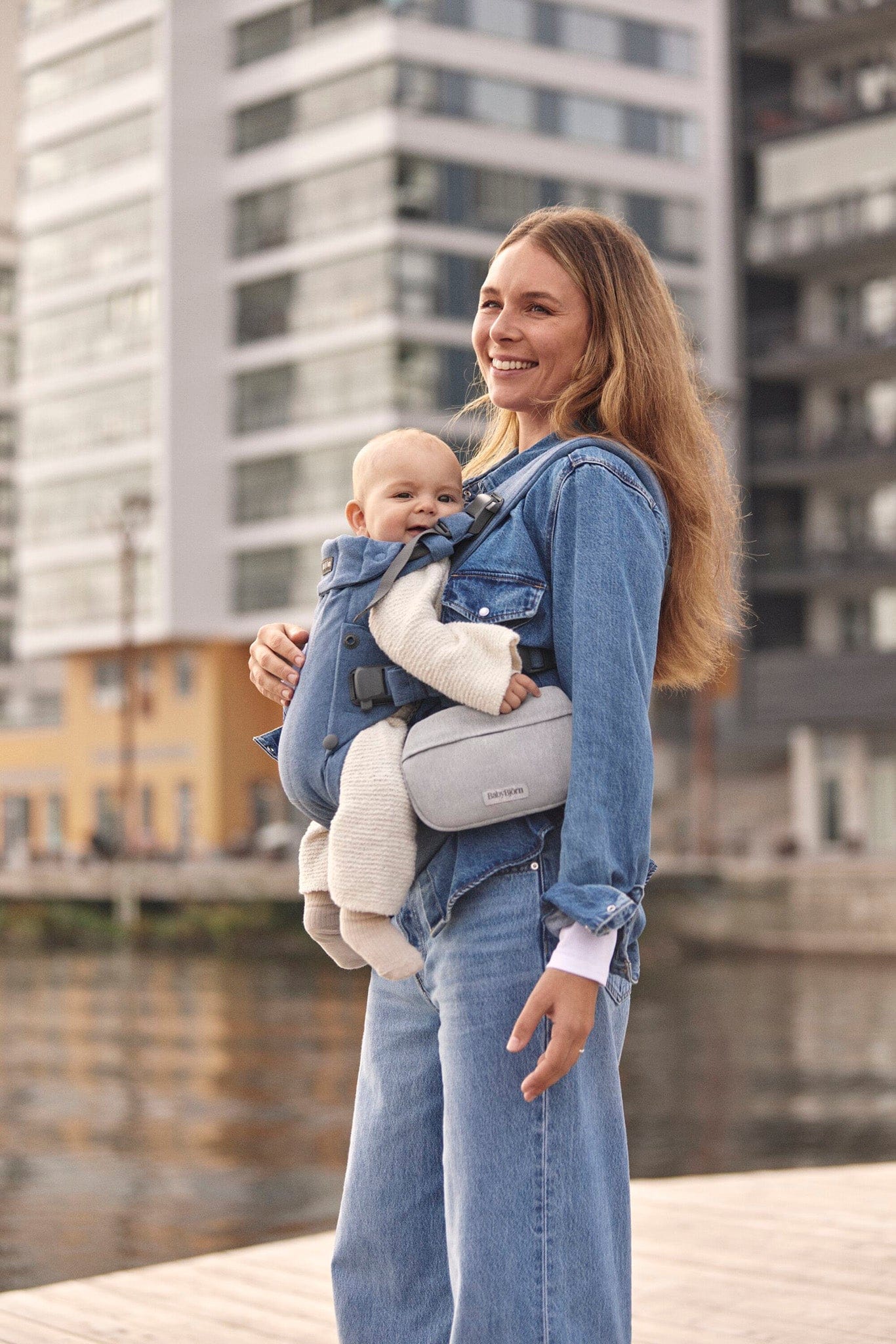 BabyBjorn Pocket Pouch, Woven Melange, Light Gray - 038004US