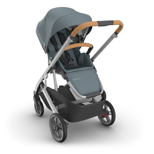 UPPAbaby Cruz V3 Stroller - Callum (Stone Blue / Silver Frame / Sand Leather)