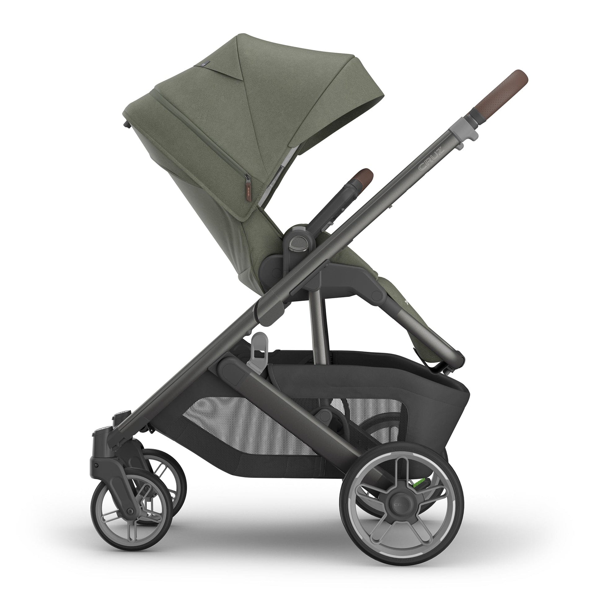 UPPAbaby Cruz V3 Stroller - Evelyn (Meadow Green / Graphite Frame / Chestnut Leather) - 0403-CRZ-NA-EVE