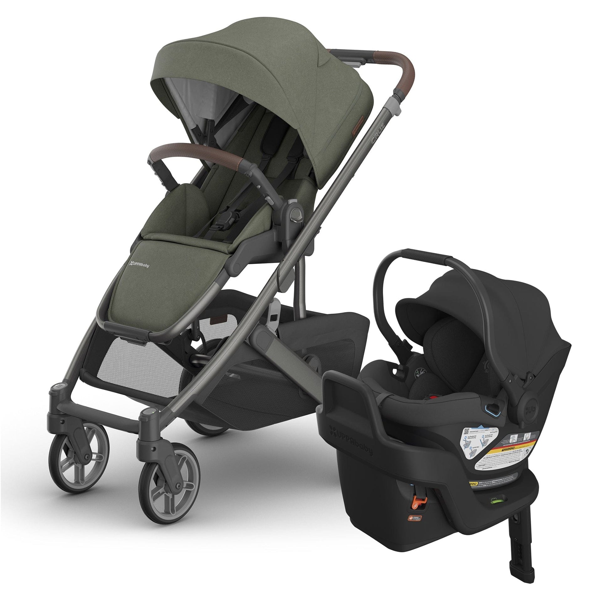 UPPAbaby Cruz V3 + Aria Travel System Bundle - Evelyn / Jake - 0403-CRZ-NA-EVE-1001-ARI-US-JKE