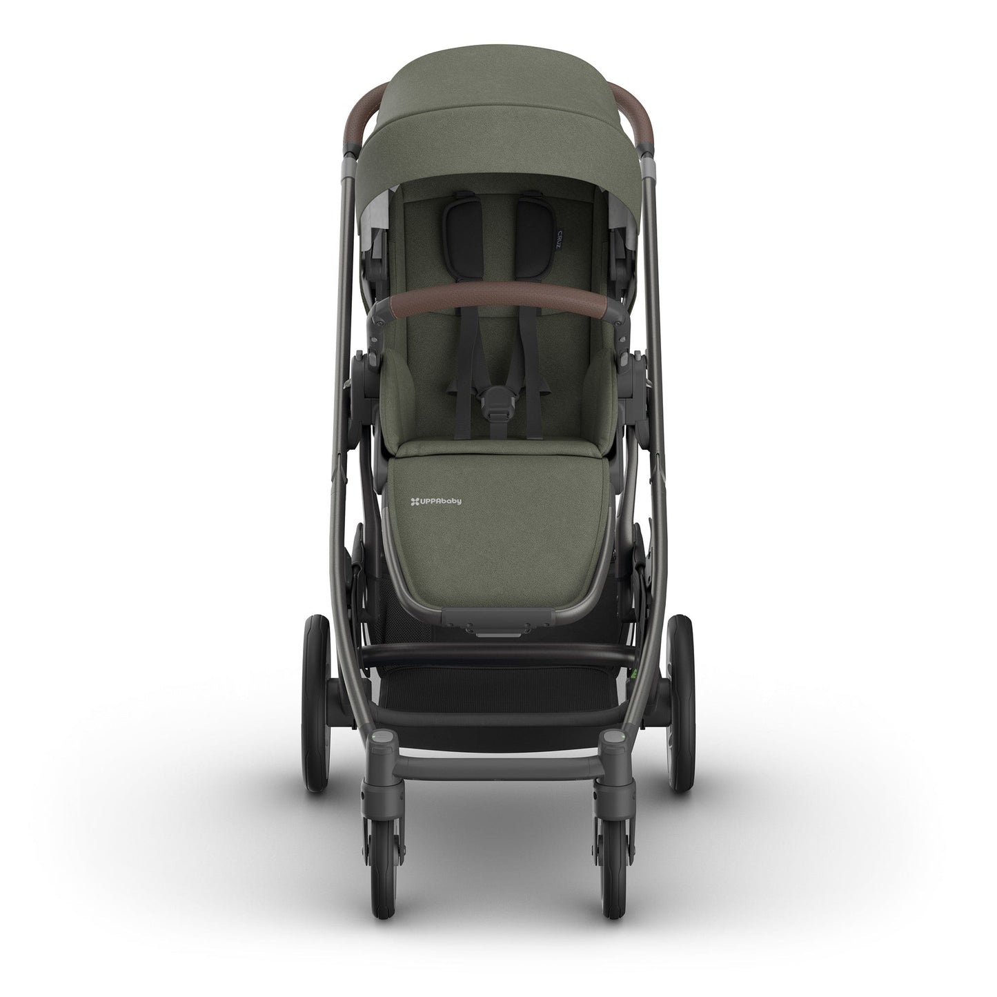 UPPAbaby Cruz V3 Stroller - Evelyn (Meadow Green / Graphite Frame / Chestnut Leather) - 0403-CRZ-NA-EVE