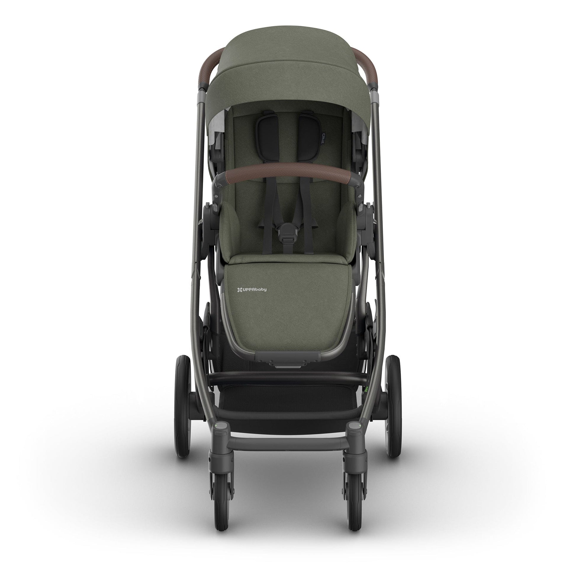 UPPAbaby Cruz V3 Stroller - Evelyn (Meadow Green / Graphite Frame / Chestnut Leather) - 0403-CRZ-NA-EVE