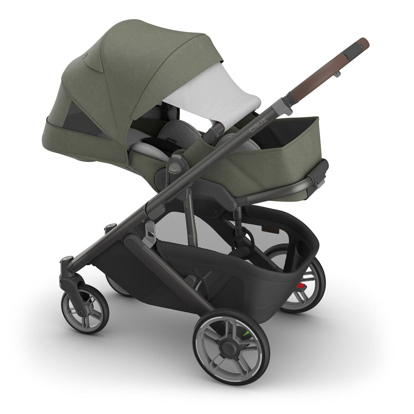 UPPAbaby Cruz V3 Stroller - Evelyn (Meadow Green / Graphite Frame / Chestnut Leather) - 0403-CRZ-NA-EVE