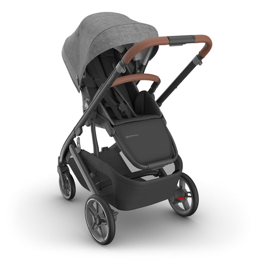 UPPAbaby Cruz V3 Stroller - Greyson (Charcoal Melange / Carbon Frame / Saddle Leather)