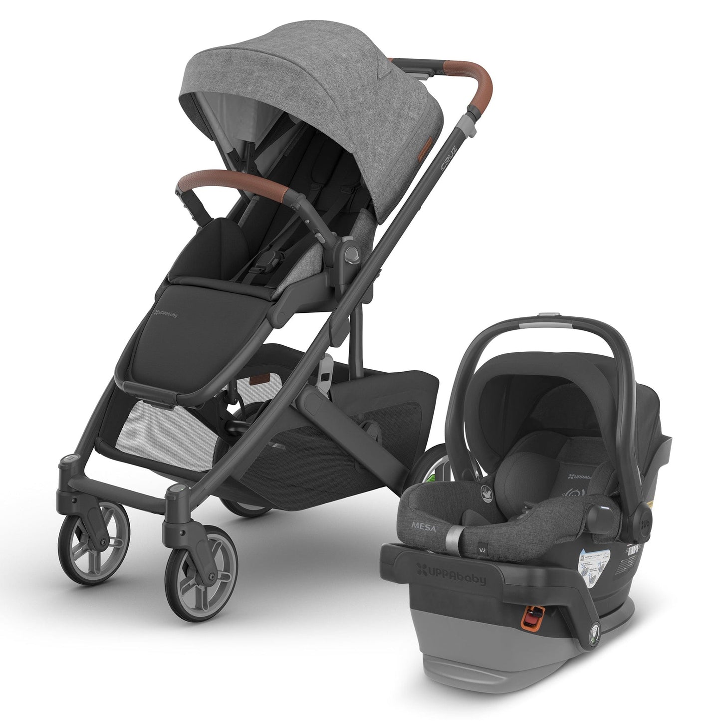 UPPAbaby Cruz V3 + Mesa V2 Travel System Bundle - Greyson / Greyson - 0403-CRZ-NA-GRY-1002-MSA-US-GRE