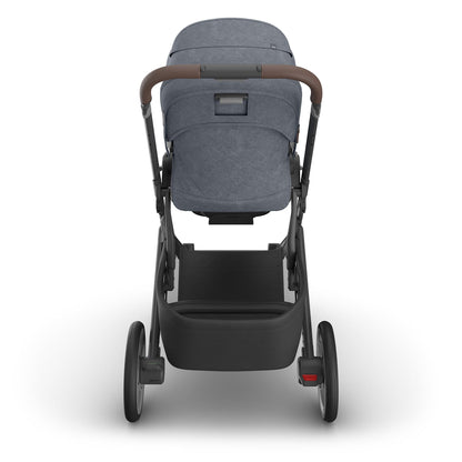 UPPAbaby Cruz V3 Stroller - Julian (Dusty Blue Melange / Carbon Frame / Chestnut Leather) - 0403-CRZ-NA-JUL