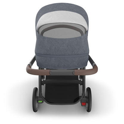 UPPAbaby Cruz V3 Stroller - Julian (Dusty Blue Melange / Carbon Frame / Chestnut Leather) - 0403-CRZ-NA-JUL