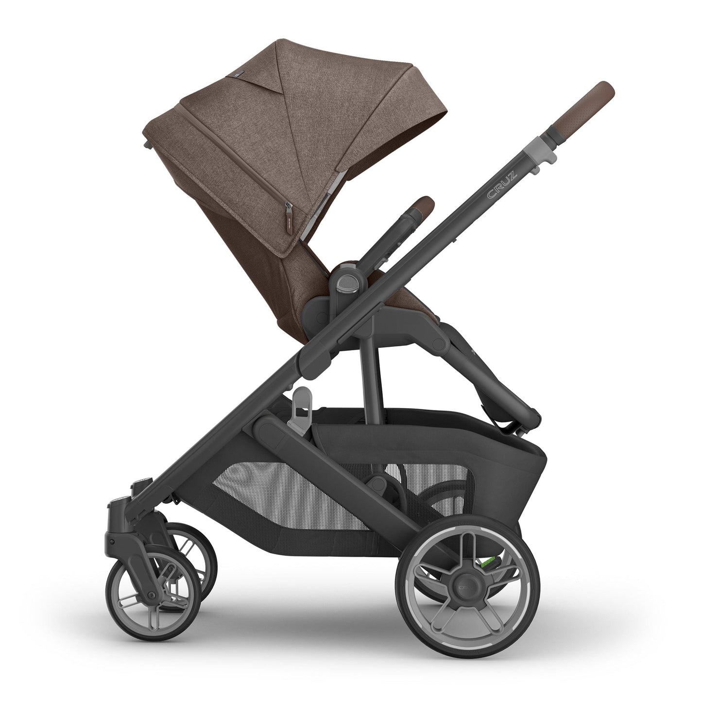 UPPAbaby Cruz V3 Stroller - Owen (Mocha Melange / Carbon Frame / Chestnut Leather) - 0403-CRZ-NA-OWN
