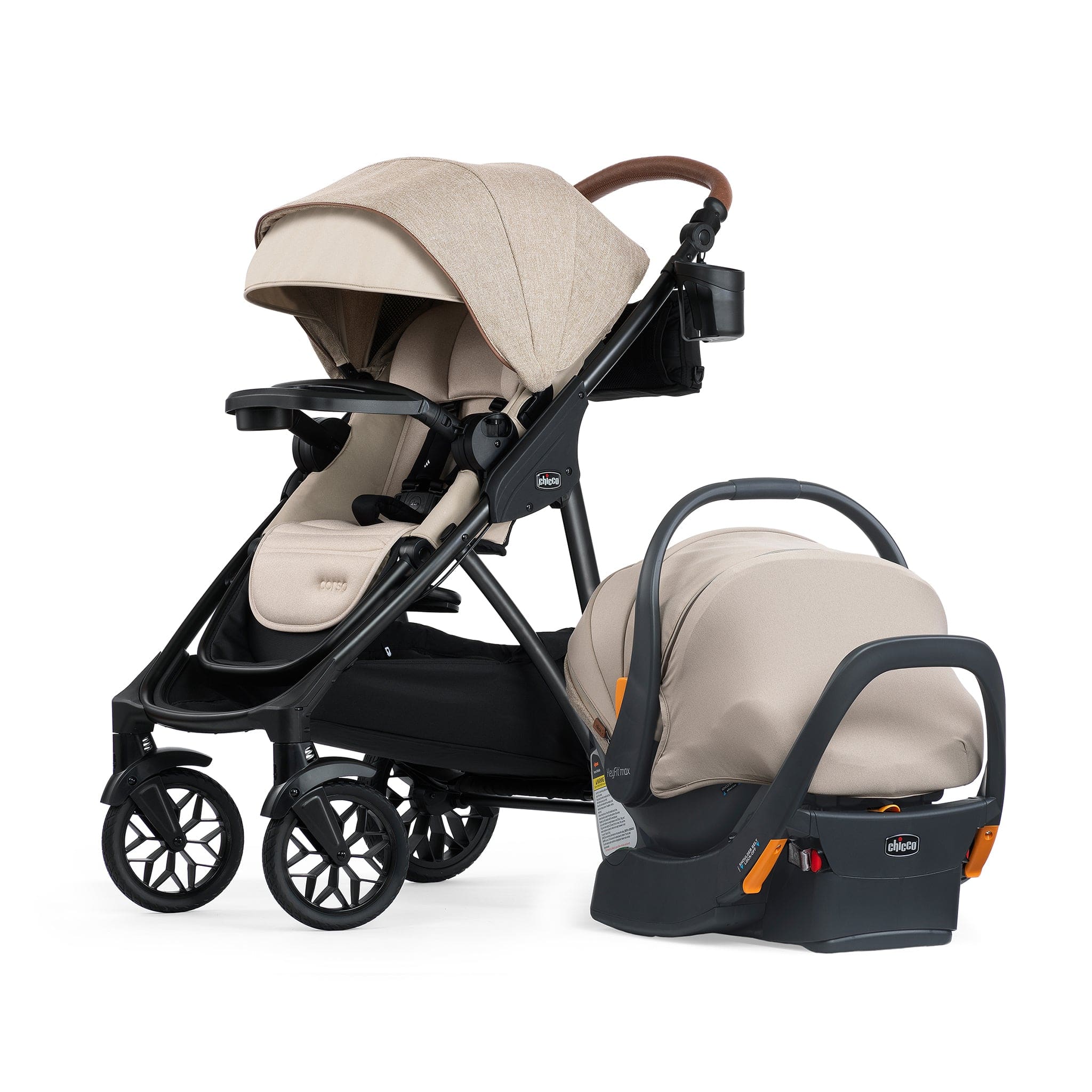 BeBe Chicco Corso Primo ClearTex Modular Travel System - Hazelnut