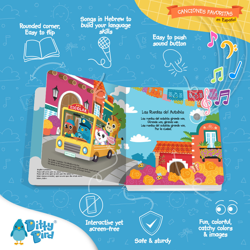Ditty Bird Musical Books - Canciones Favoritas