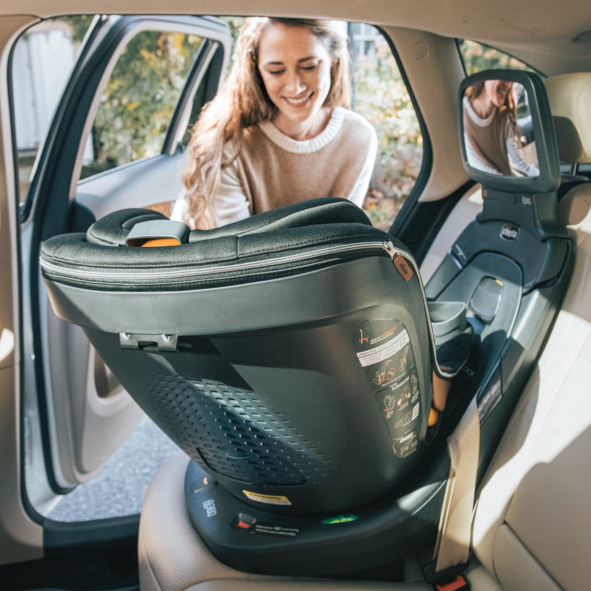 Chicco Fit360 Zip ClearTex Rotating Convertible Car Seat - Teak