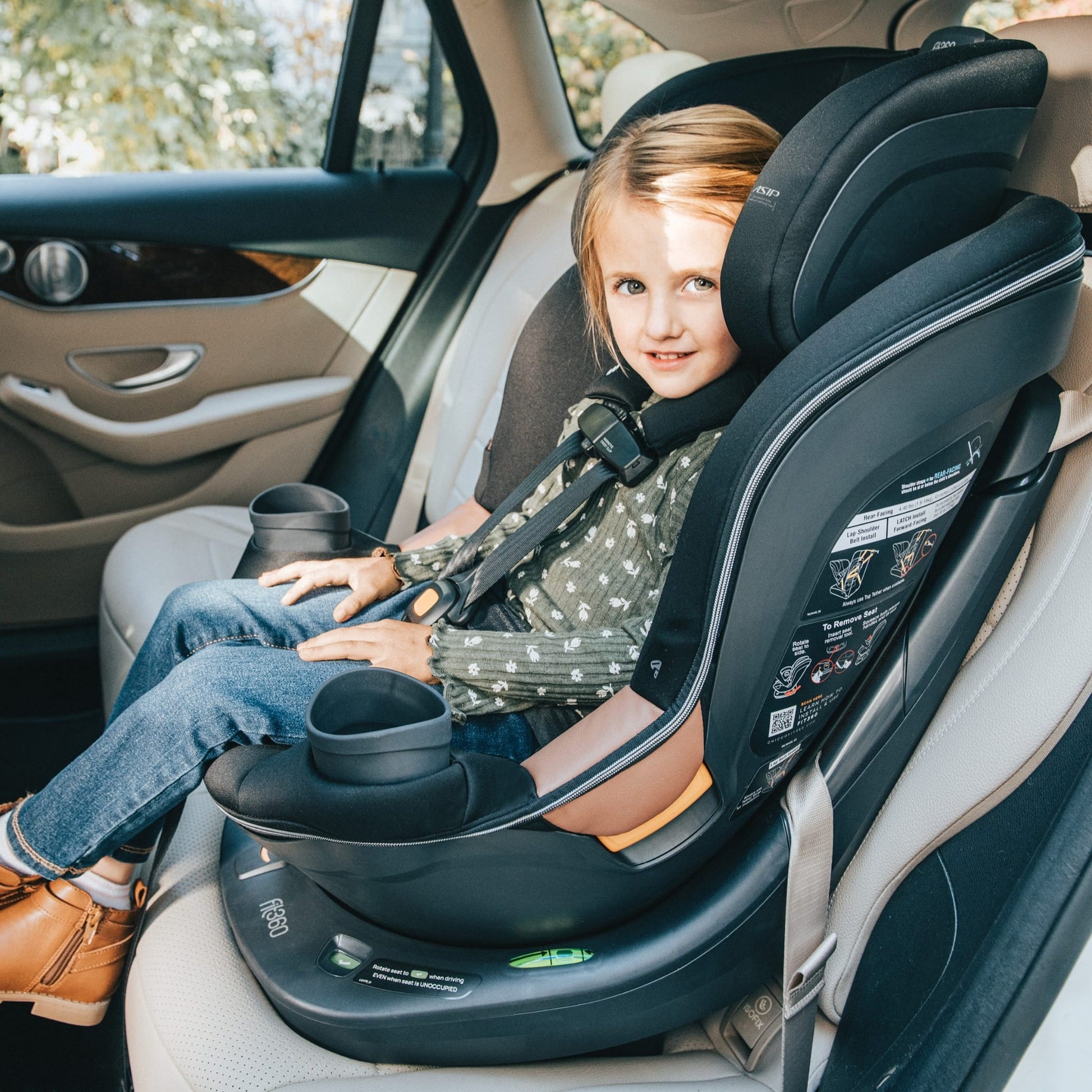 Chicco Fit360 Zip ClearTex Rotating Convertible Car Seat - Teak