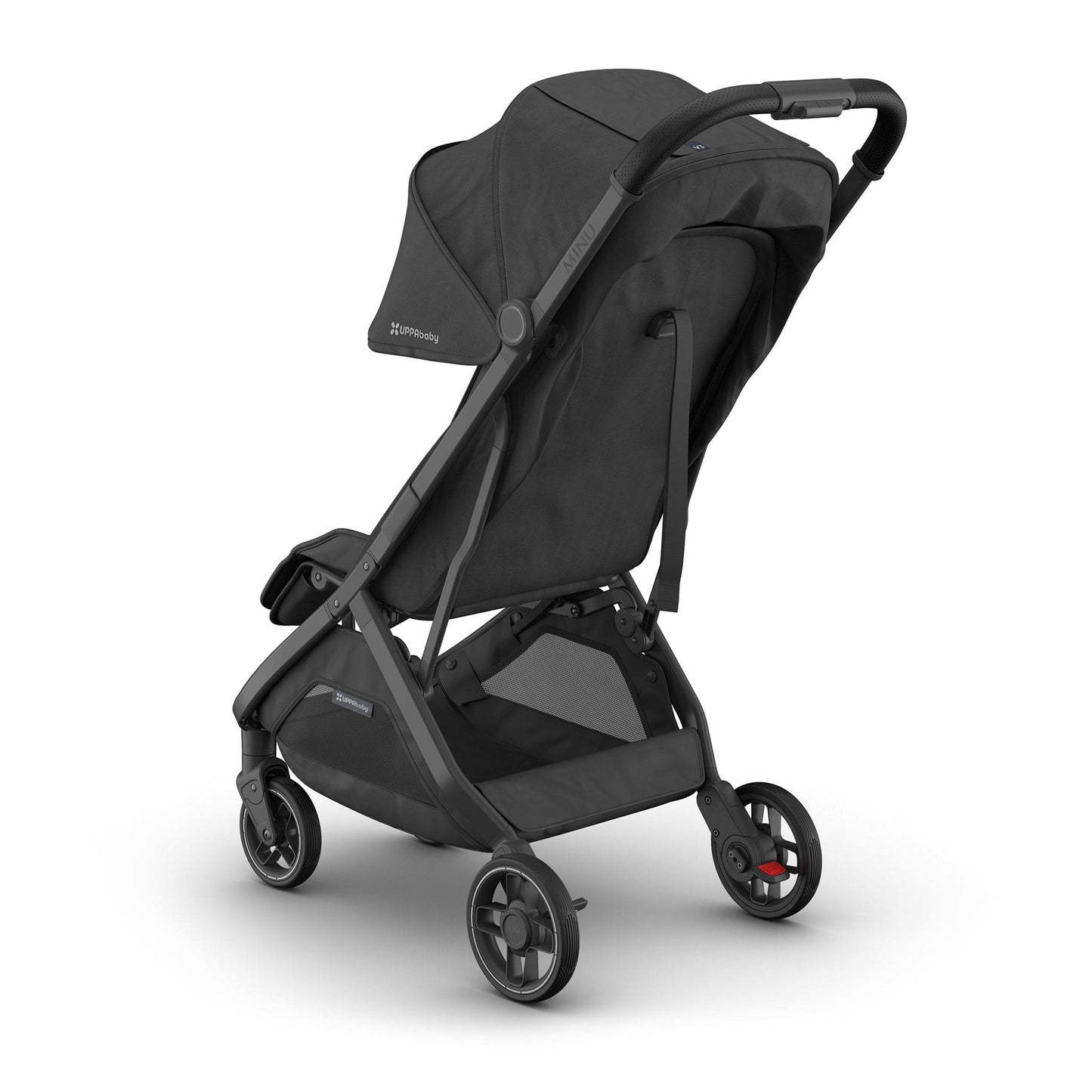 UPPAbaby Minu V3 Compact Stroller - Jake (Charcoal / Carbon Frame / Black Leather)
