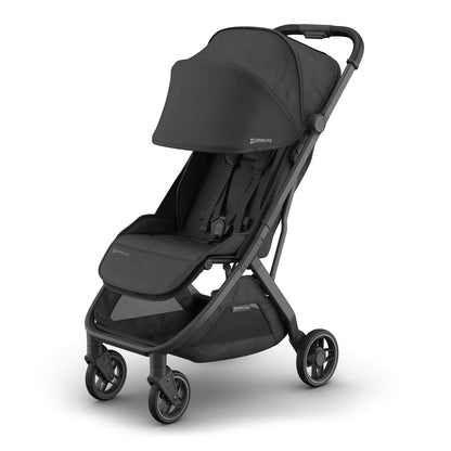 UPPAbaby Minu V3 Compact Stroller - Jake (Charcoal / Carbon Frame / Black Leather)