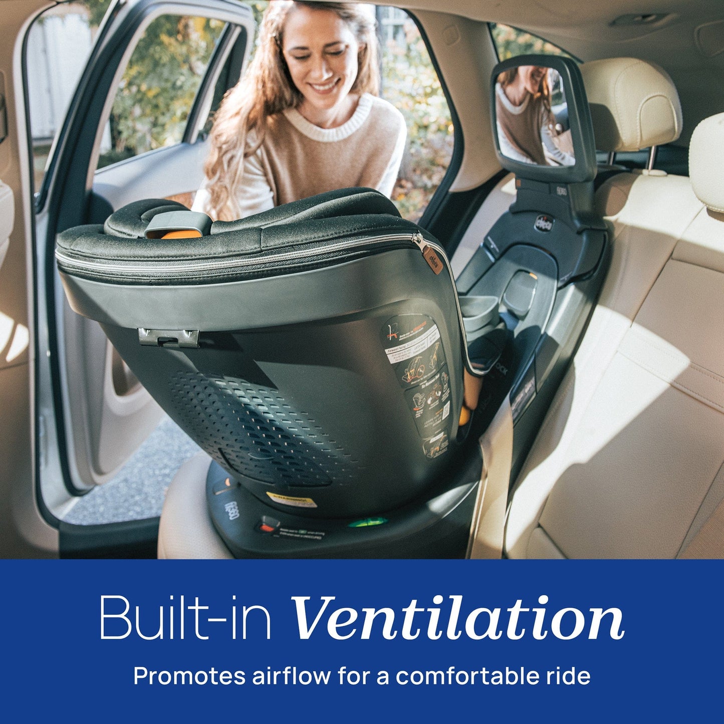 Chicco Fit360 Zip ClearTex Rotating Convertible Car Seat - Jet