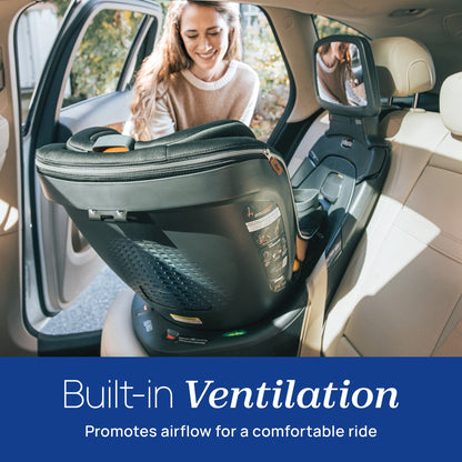 Chicco Fit360 Zip ClearTex Rotating Convertible Car Seat - Jet