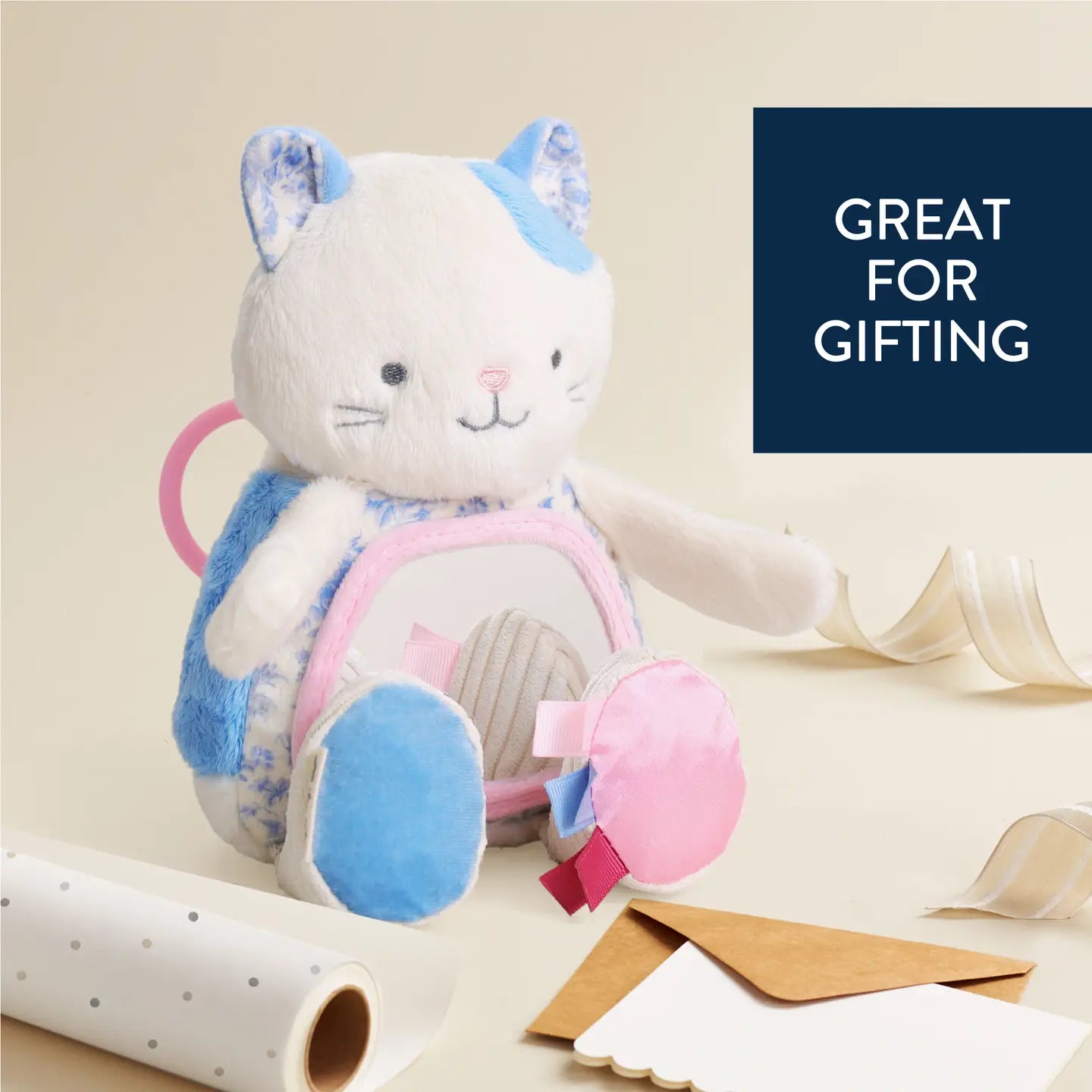 Itzy Ritzy Itzy Bitzy Mirror Kitty Tummy Time Sensory Toy
