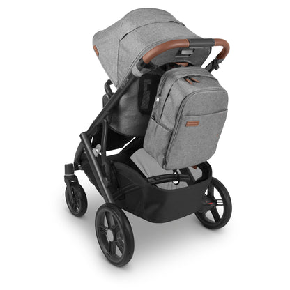 UPPAbaby Changing Backpack - Savannah (Pearl Gray Jacquard / Chestnut Leather) - 0902-DPB-WW-SAV