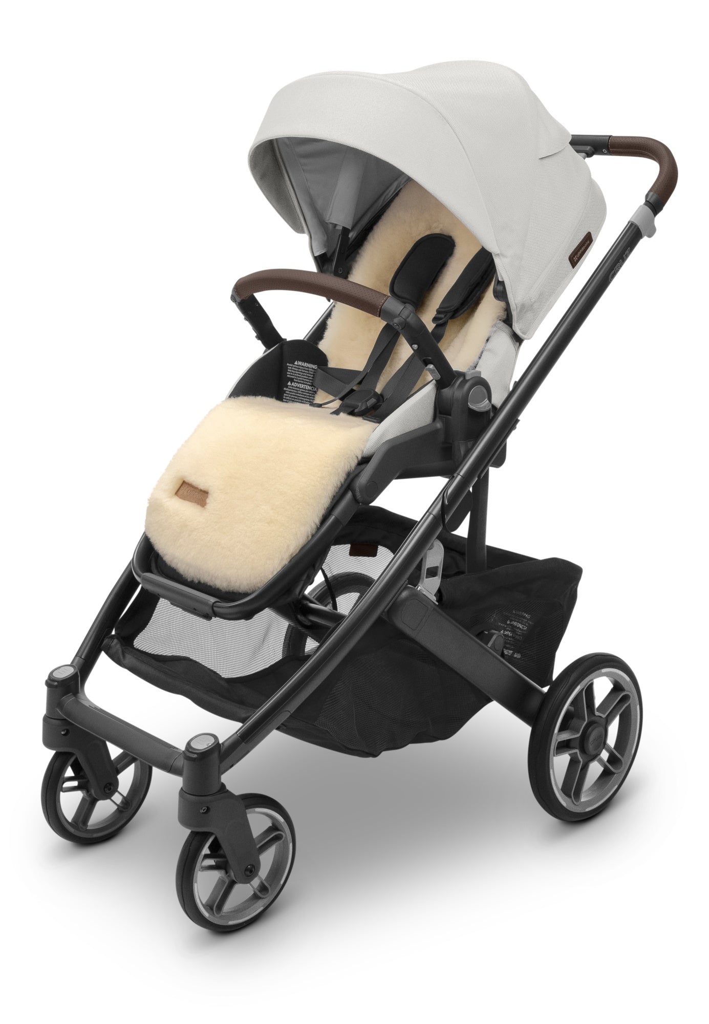 UPPAbaby Seat Liner Luxe - Natural Shearling Wool - Image 4