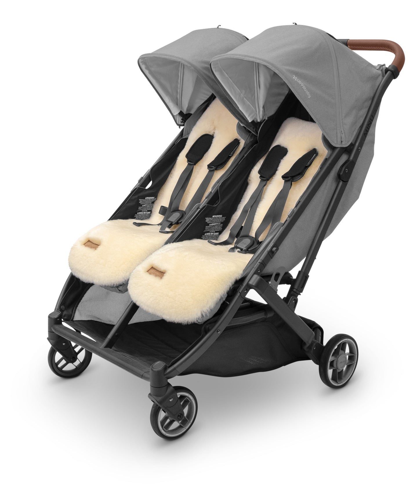 UPPAbaby Seat Liner Luxe - Natural Shearling Wool - Image 5