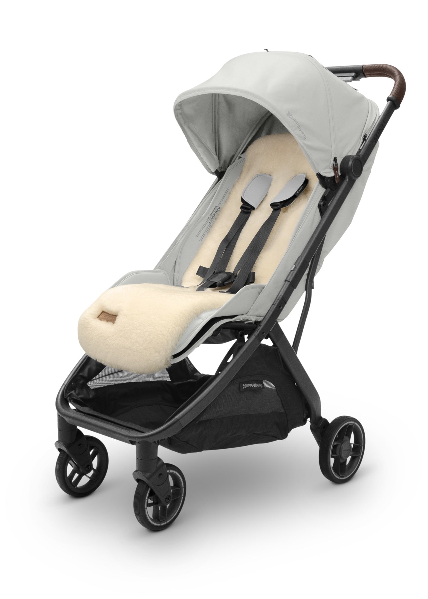 UPPAbaby Seat Liner Luxe - Natural Shearling Wool - Image 6