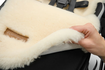 UPPAbaby Seat Liner Luxe - Natural Shearling Wool - Image 8