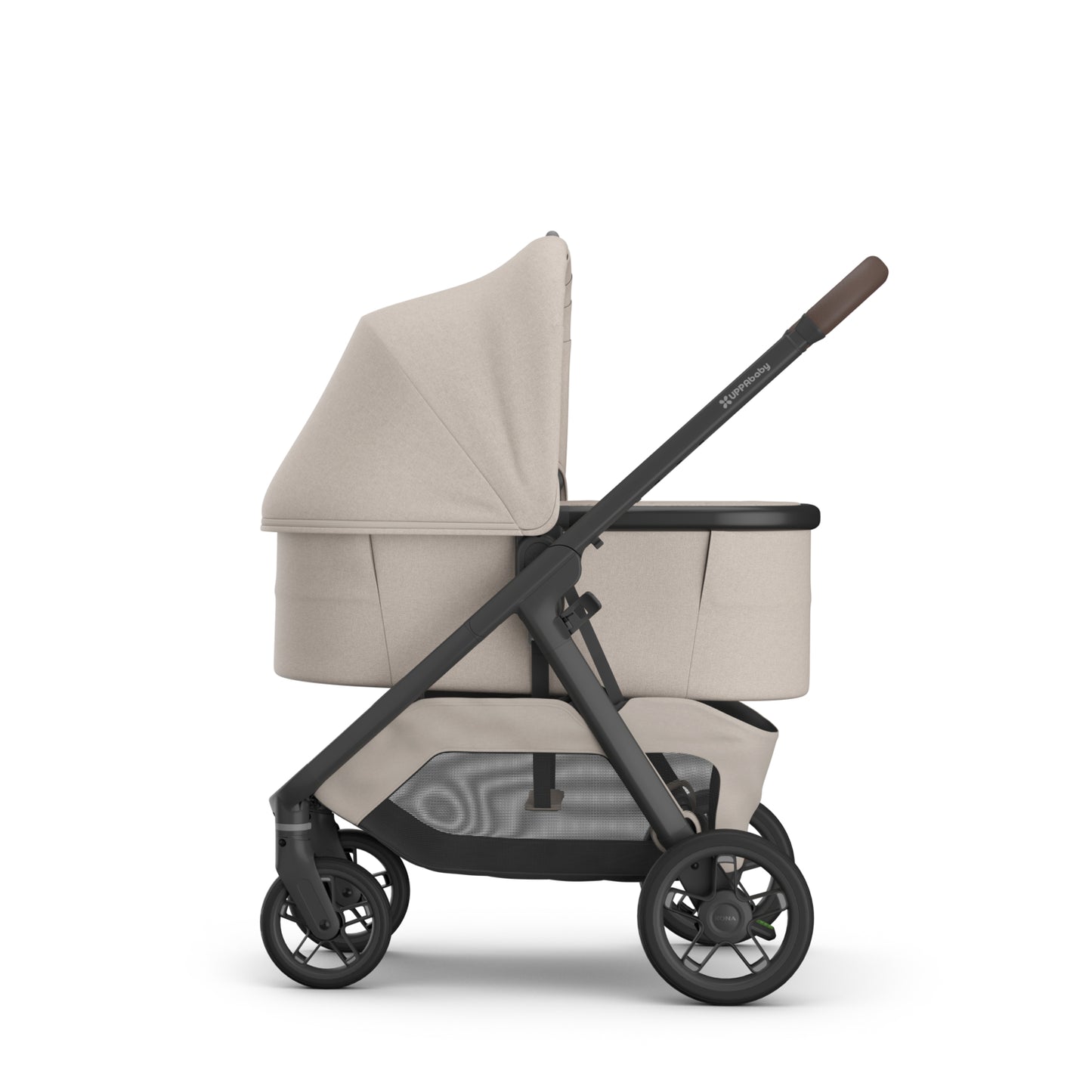 UPPAbaby Kona Stroller - Ada Sandstone Mélange (Carbon Frame / Chestnut Leather)