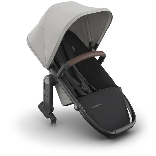 UPPAbaby RumbleSeat V3 - Savannah (Pearl Gray Jacquard / Carbon Frame / Chestnut Leather) - 0904-RBS-NA-SAV
