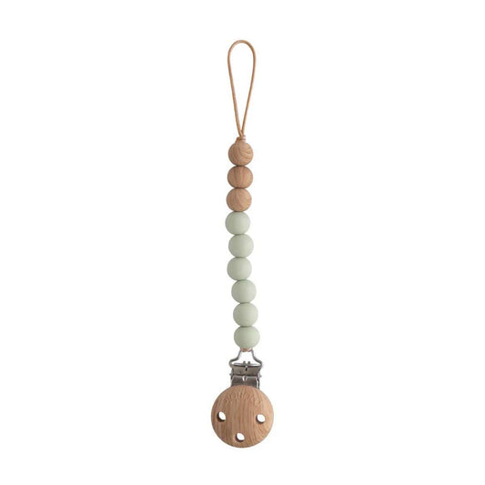 Mushie Eva Silicone Pacifier Clip - Sage - MPC-9015