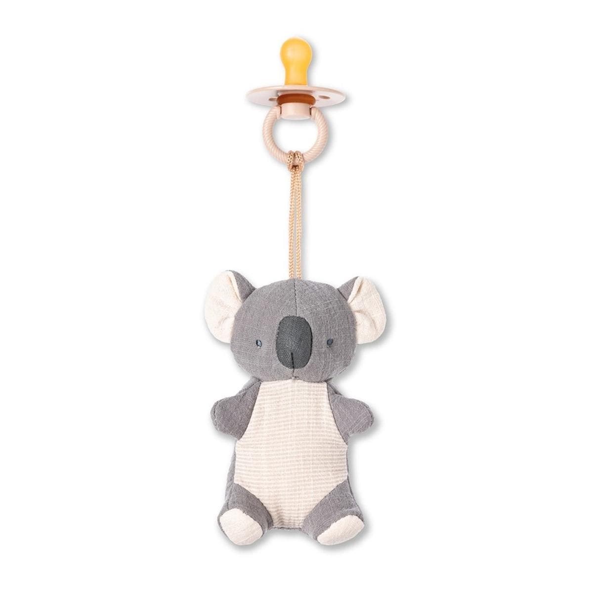 Itzy Ritzy Bitzy Pal Pacifier w/ Natural Rubber Nipple and Soft Cotton Lovey - Koala - NRPAL8433