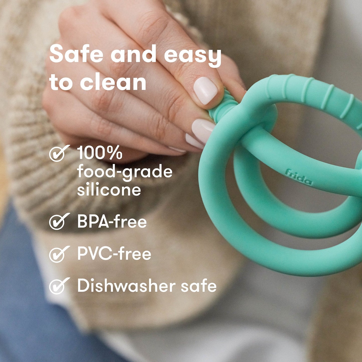Frida Baby Get-A-Grip Teether - Muted Blue