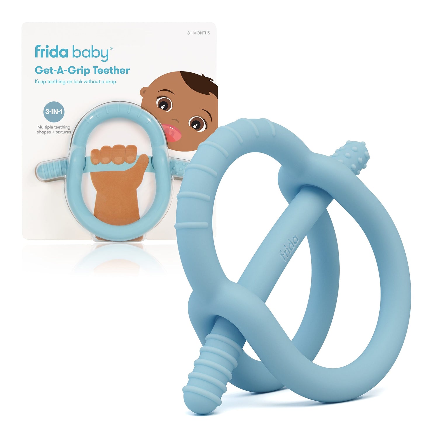 Frida Baby Get-A-Grip Teether - Muted Blue
