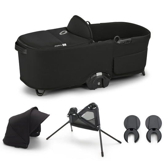 Bugaboo Dragonfly Bassinet Complete + Stand Bundle - Midnight Black