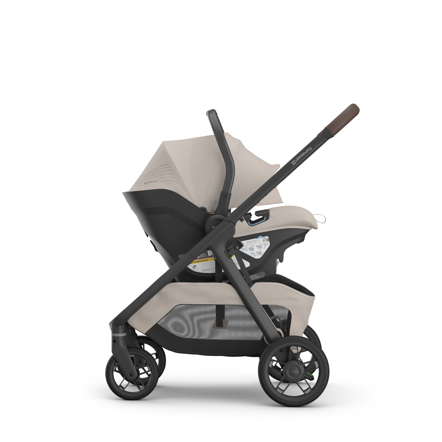 UPPAbaby Kona Stroller + Mesa V3 Travel System Bundle - Ada Sandstone Mélange