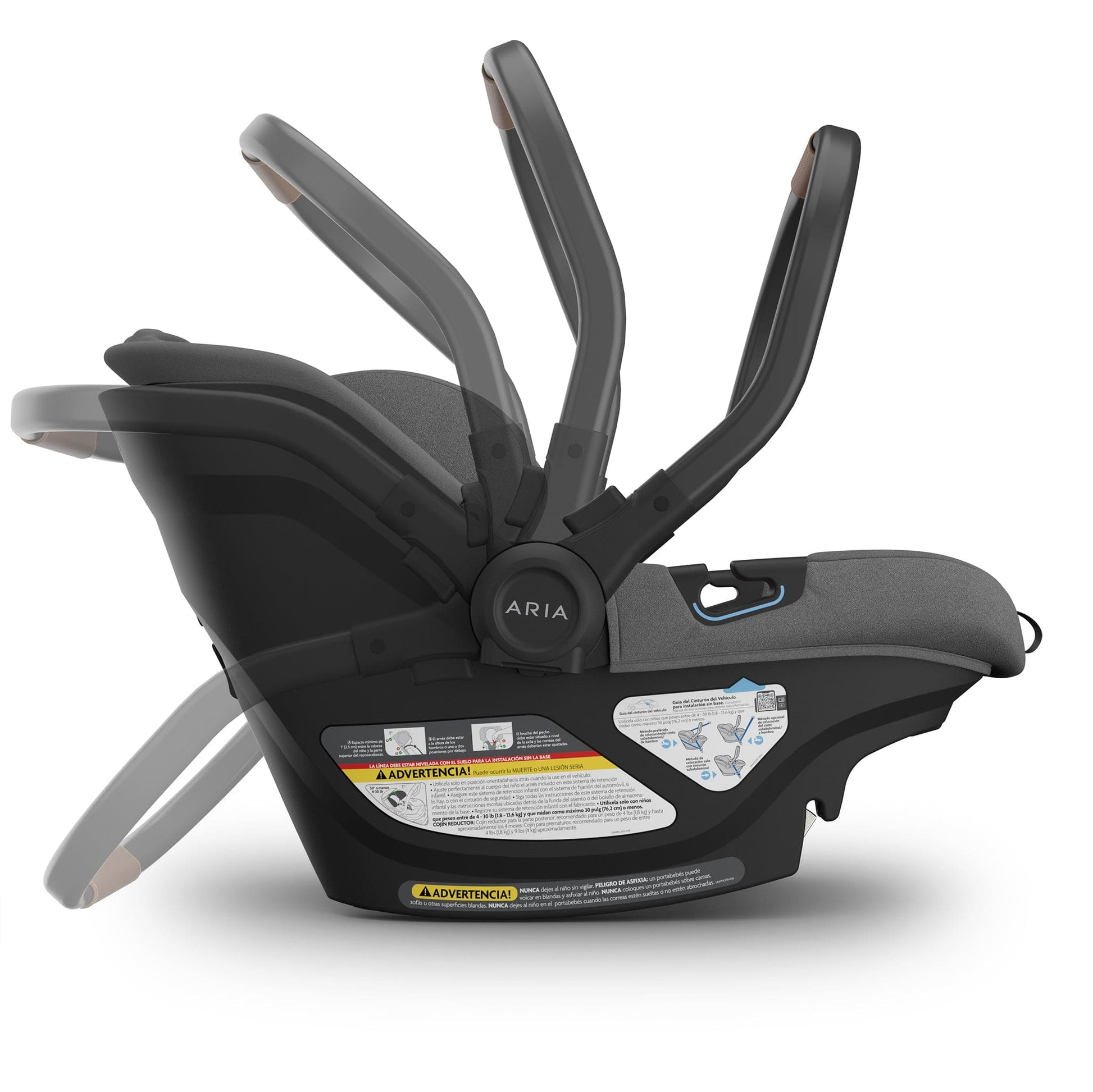 UPPAbaby Aria V2 Lightweight Infant Car Seat - Greyson (Charcoal Melange) - 1002-ARI-US-GRE