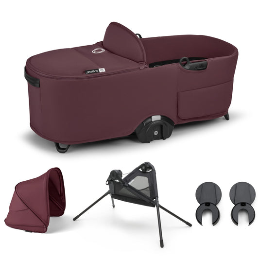 Bugaboo Dragonfly Bassinet Complete + Stand Bundle - Dark Cherry