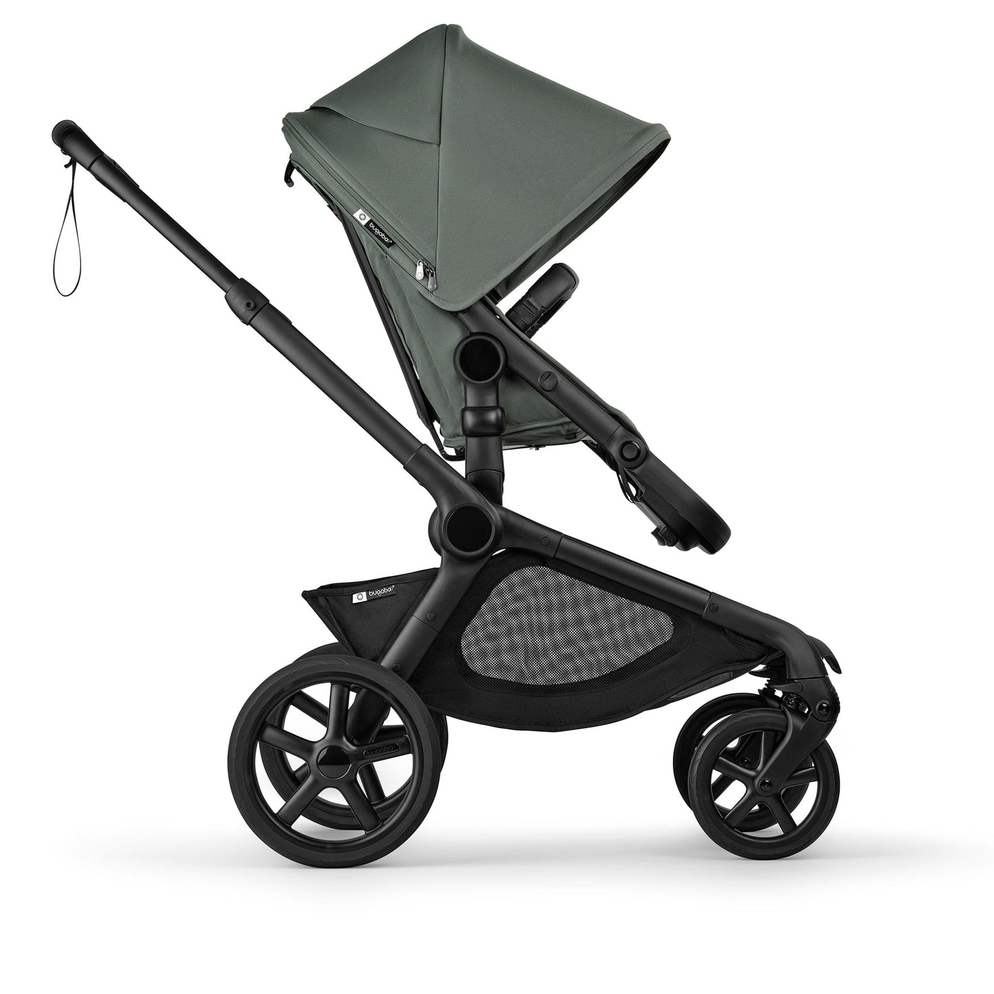 Bugaboo Kangaroo Complete Single-to-Double Stroller - Black / Forest Green / Forest Green