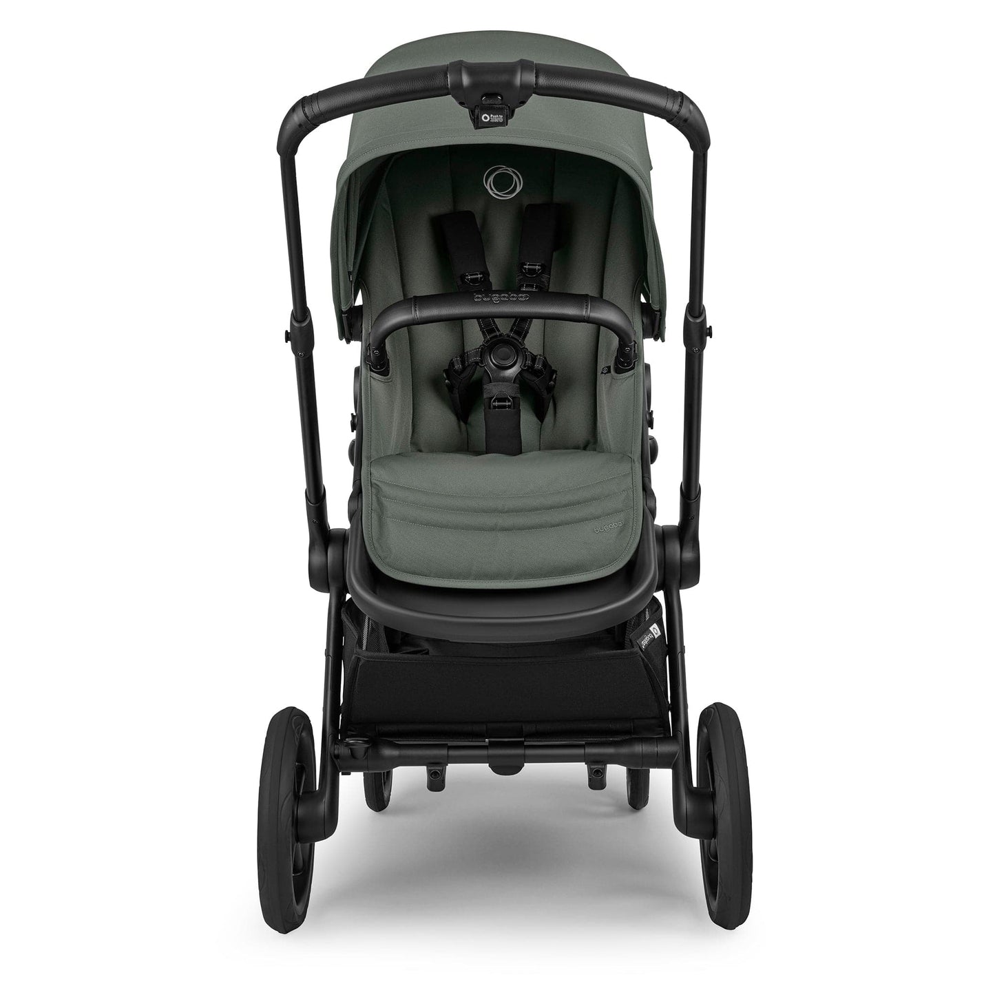 Bugaboo Kangaroo Complete Single-to-Double Stroller - Black / Forest Green / Forest Green