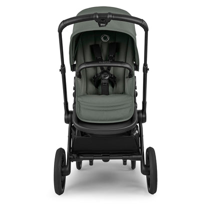 Bugaboo Kangaroo Complete Single-to-Double Stroller - Black / Forest Green / Forest Green