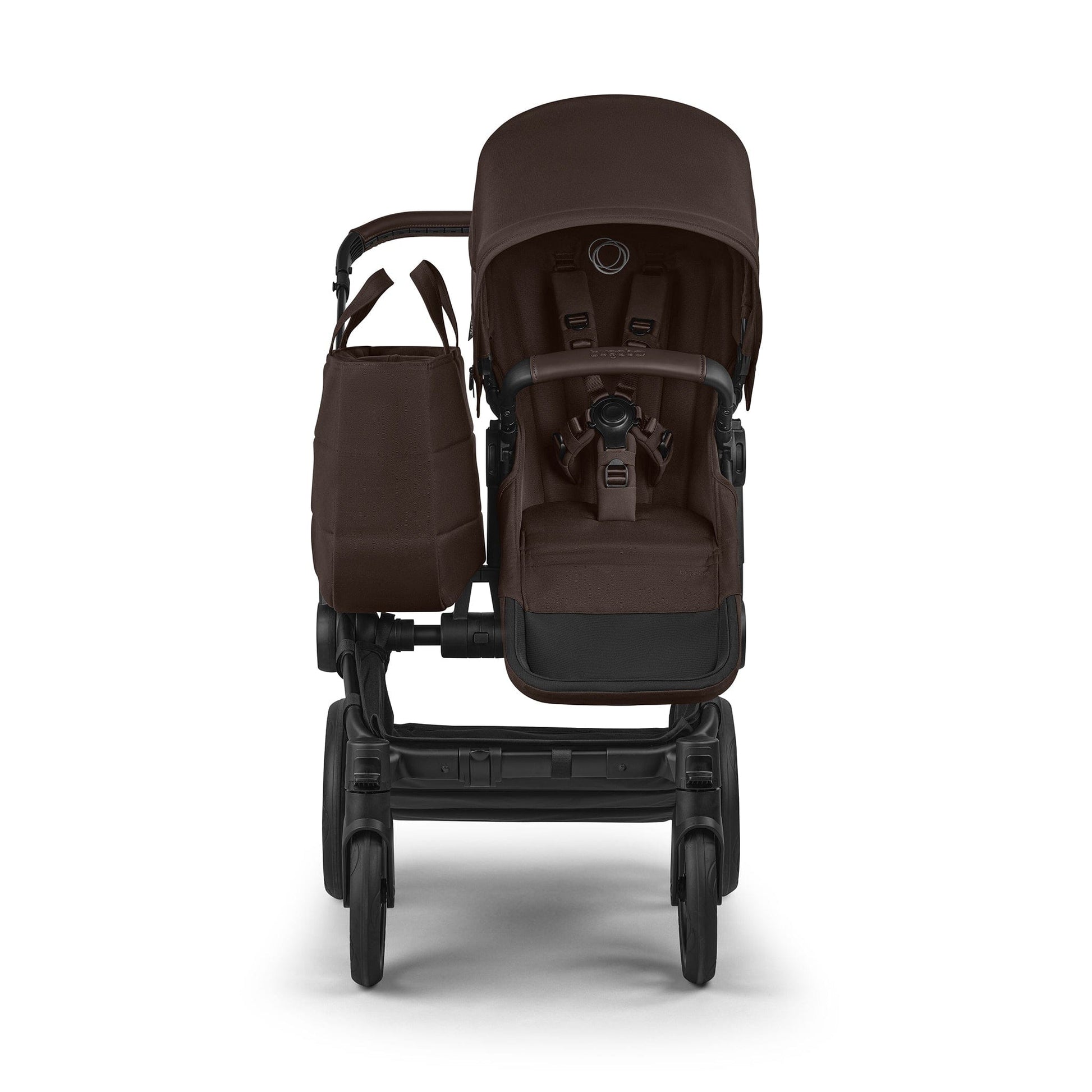 Bugaboo Donkey 6 + Turtle Air Shield Twin Travel System Bundle - Black / Cocoa Brown / Cocoa Brown - D6-TWIN-TRVL-100370034