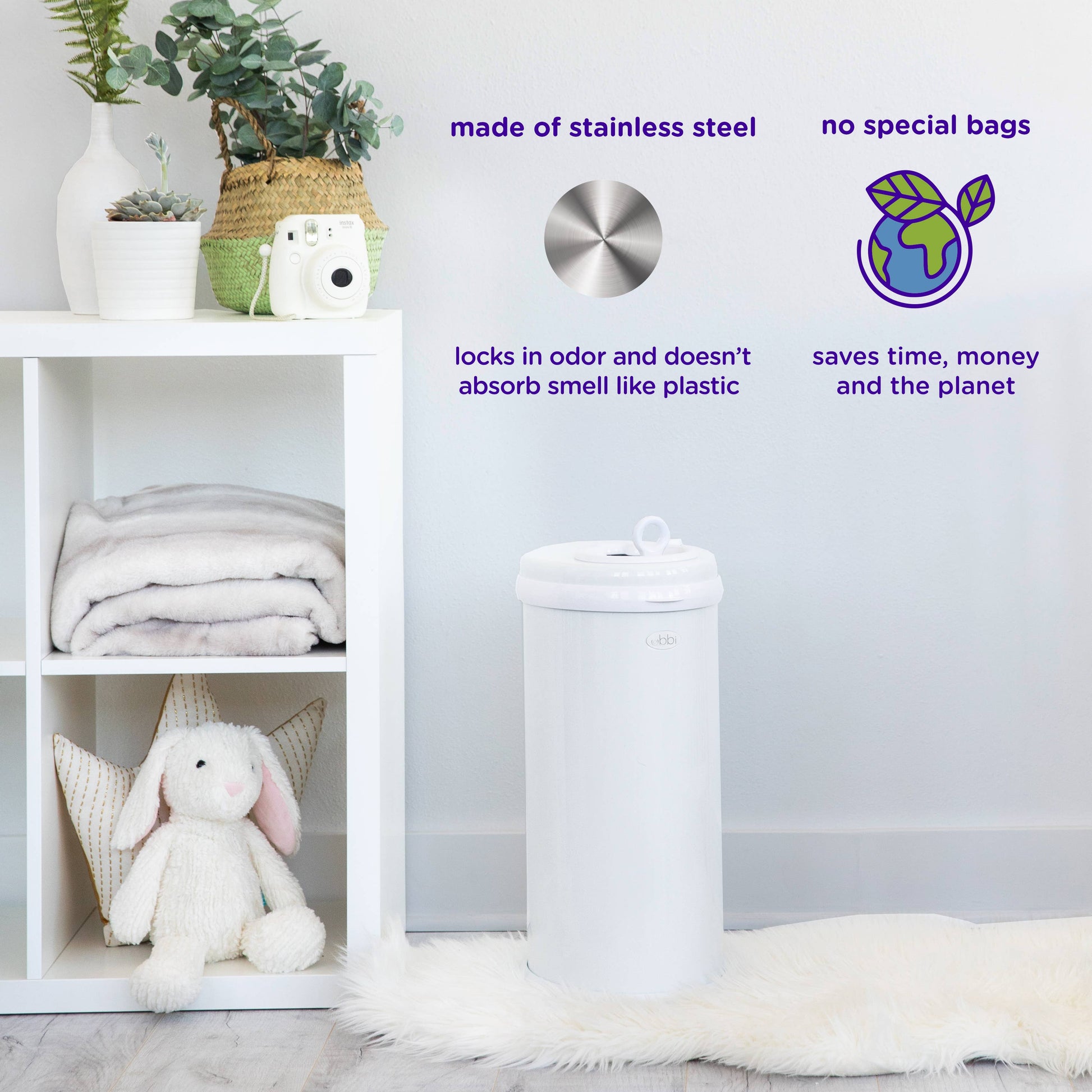 Ubbi Diaper Pail - Open Water