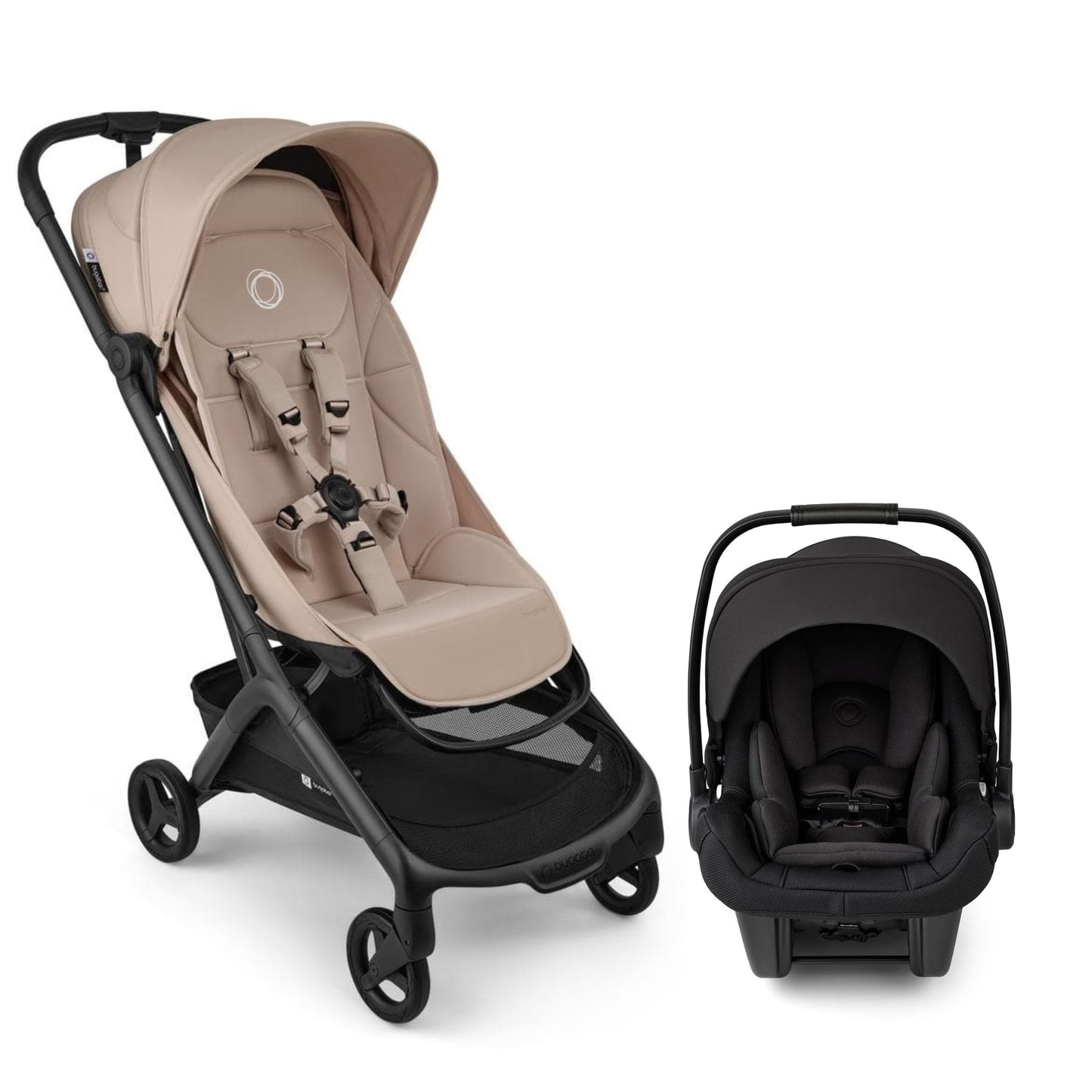 Bugaboo Butterfly 2 Plus + Turtle Air Shield Travel System Bundle - Desert Taupe / Black