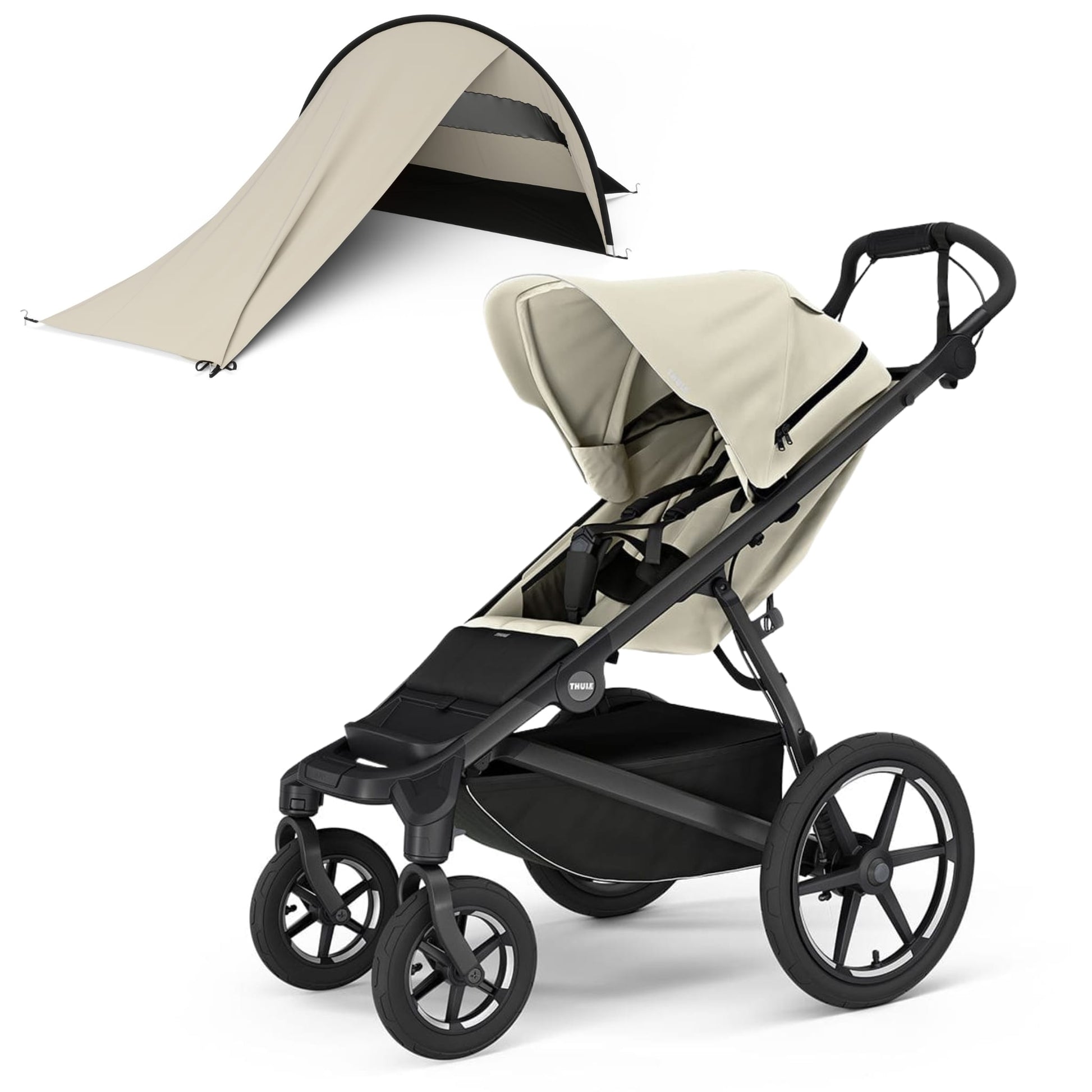 Thule Urban Glide 4-Wheel All-Terrain Stroller Bundle in Soft Beige at Nordstrom