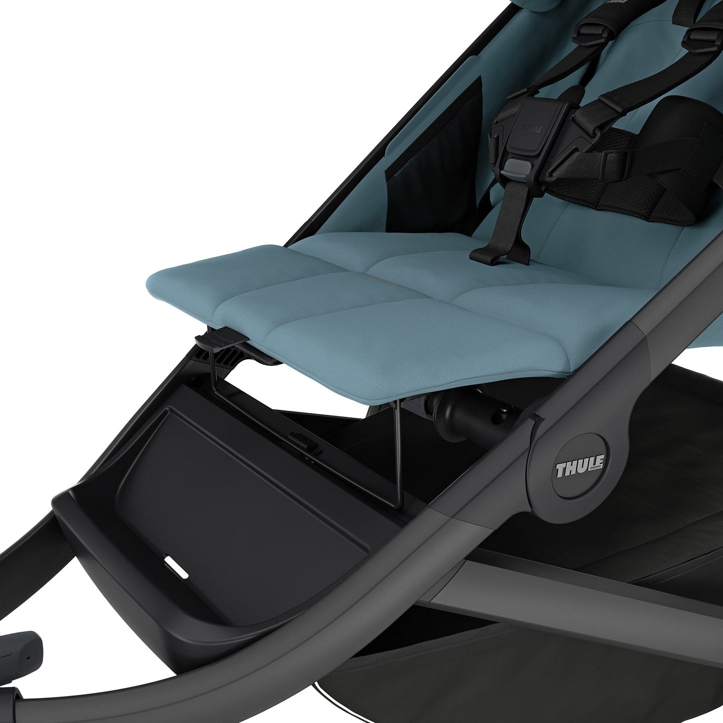 Thule Urban Glide 3 Single Jogging Stroller with Magnetic Buckle - Mid Blue