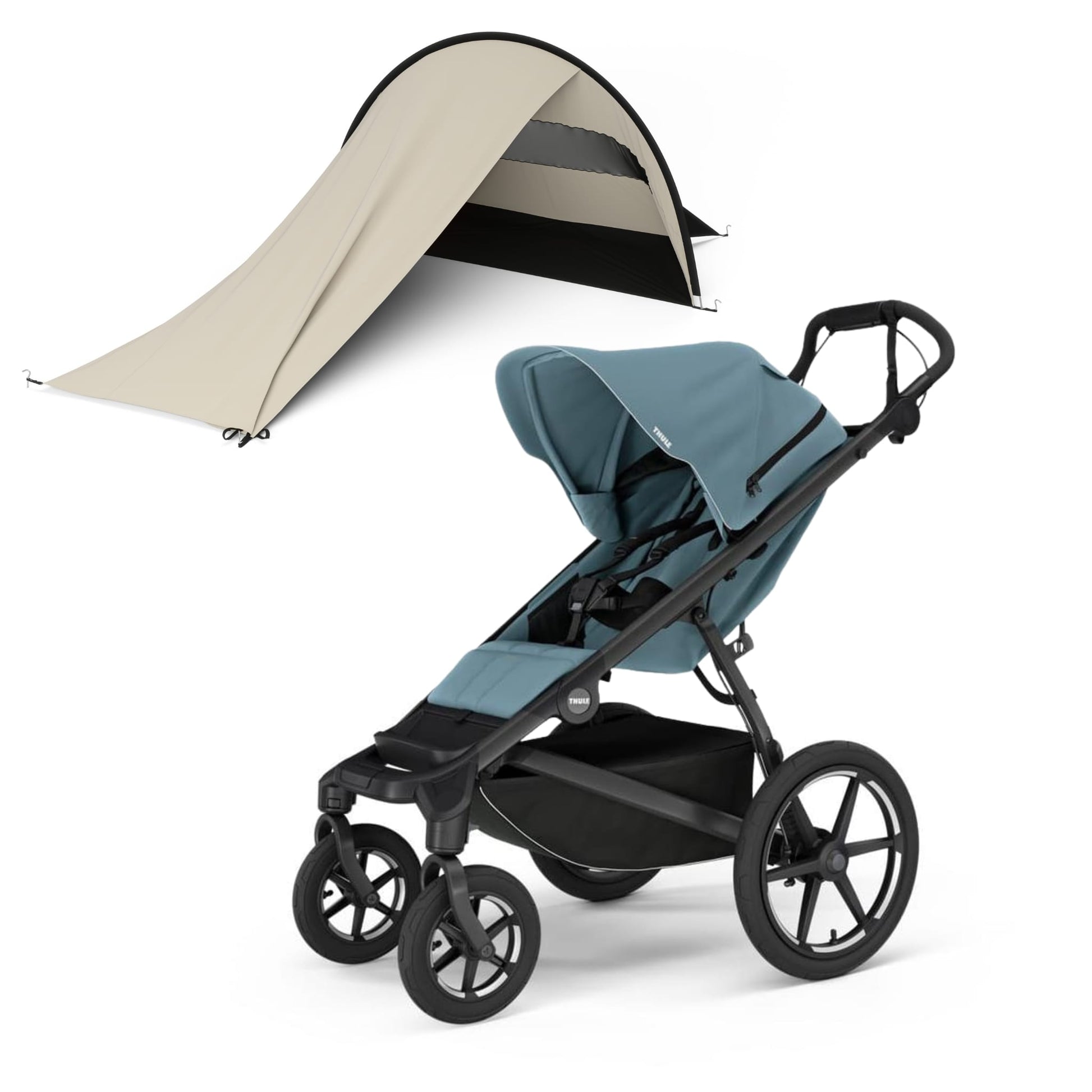 Thule Urban Glide 4 Wheel All Terrain Stroller Bundle in Mid Blue at Nordstrom