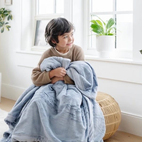 Saranoni Lush Receiving Blanket - Storm Cloud