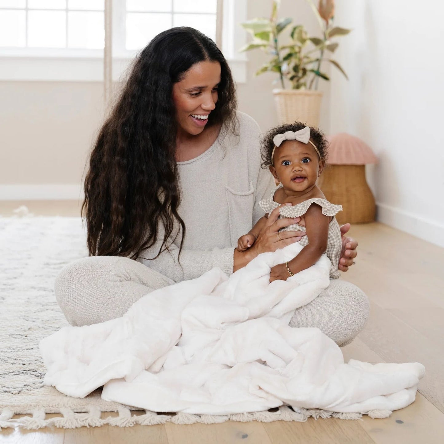 Saranoni Lush Receiving Blanket - Natural