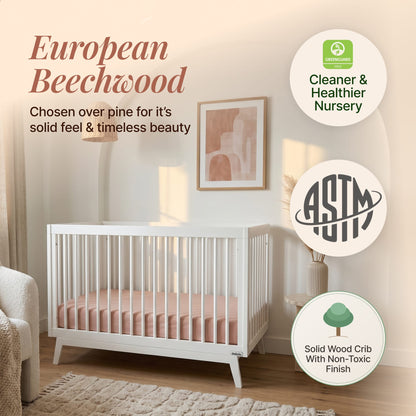 dadada Soho 3-in-1 Convertible Crib - White