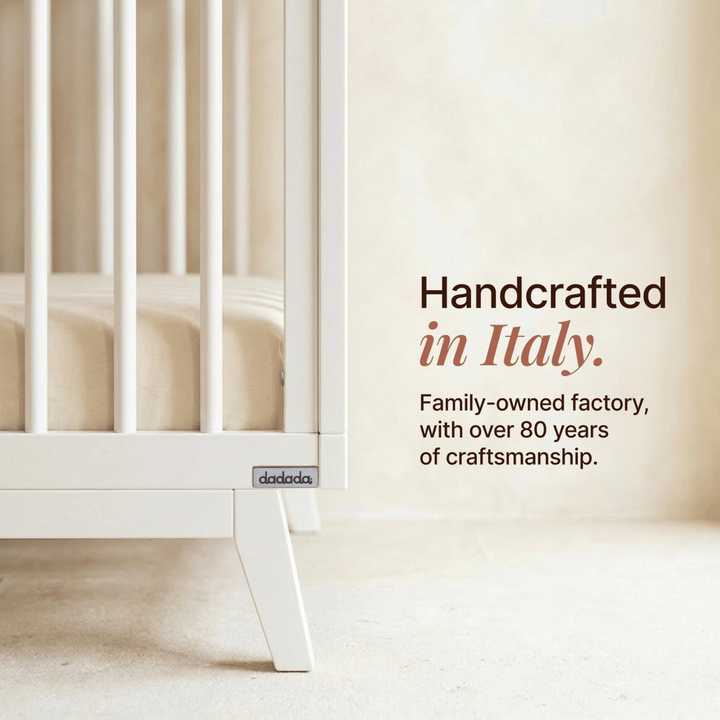 dadada Soho 3-in-1 Convertible Crib - White